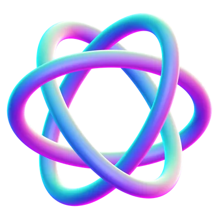 Abstract Geometric Multicolor 3 D Shape 3D Icon