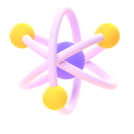 Atom Sign  3D Icon