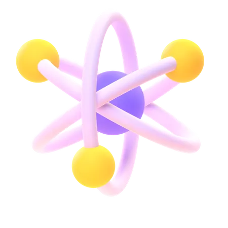 Atom Sign  3D Icon