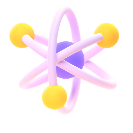 Atom Sign  3D Icon