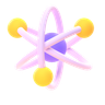 atom symbol 3d logo
