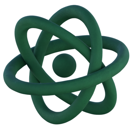 Atom Structure  3D Icon