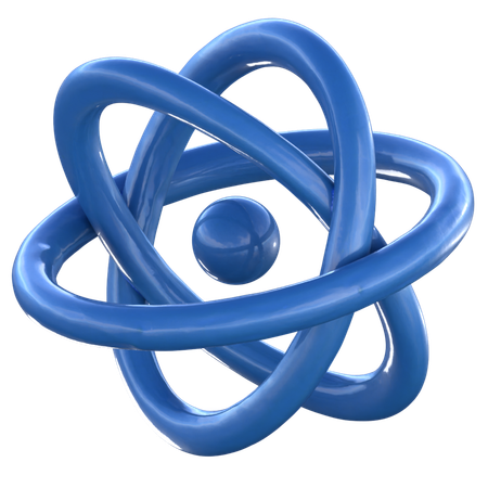Atom Structure  3D Icon