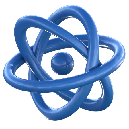Atom Structure  3D Icon