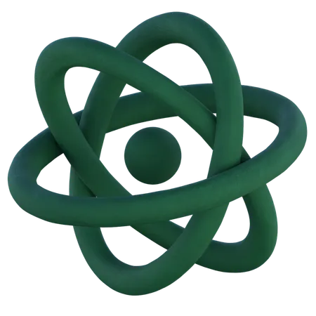 Atom Structure  3D Icon