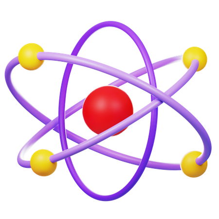 Atom Structure  3D Icon
