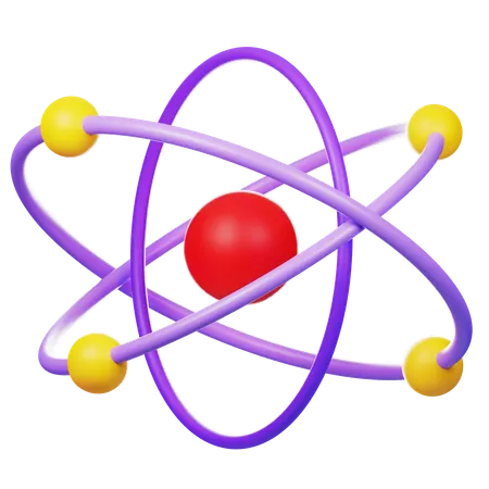Atom Structure  3D Icon