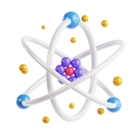 Atom Structure  3D Icon