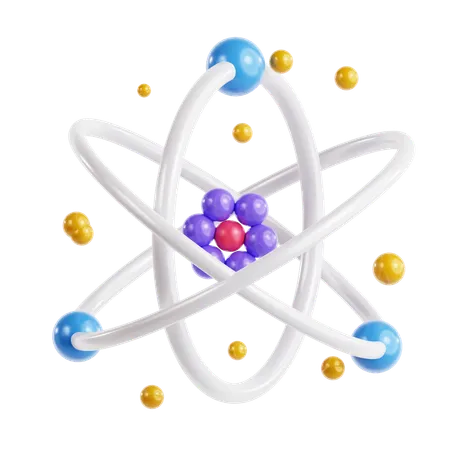 Atom Structure  3D Icon