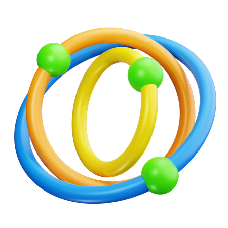 Atom Structure  3D Icon