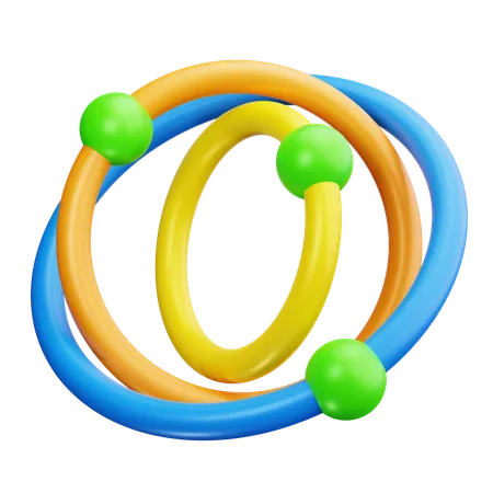 Atom Structure  3D Icon