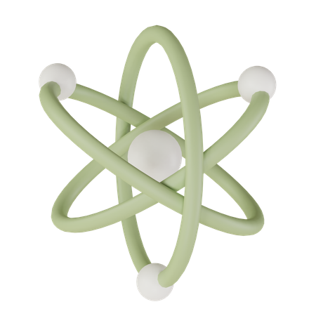Atom Structure  3D Illustration