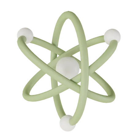 Atom Structure  3D Illustration