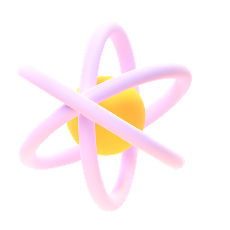 Atom Symbol  3D Icon