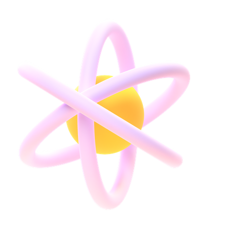 Atom Symbol 3D Icon