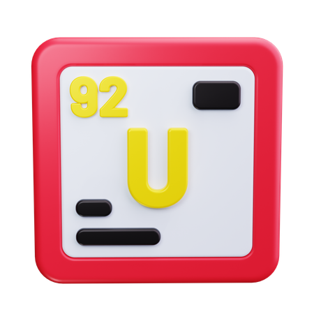 Atome d'uranium  3D Icon