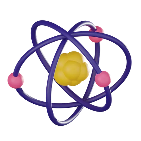 Atomic Structure Visual Into Perfect For Educational Materials And Scientific Concepts 3 D Render Illustration 3D Icon