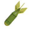 atomic missile 3d illustration