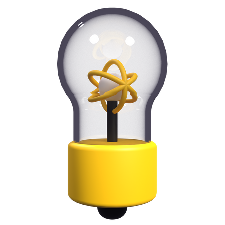 Atomic Bulb  3D Icon