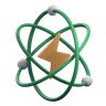 nuclear atom 3d logos