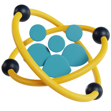 Atomic structure  3D Icon