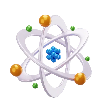 Atomic structure  3D Icon