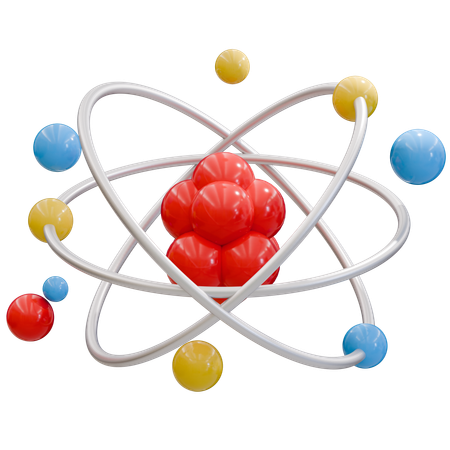 Atomic Structure in Science Education  3D Icon