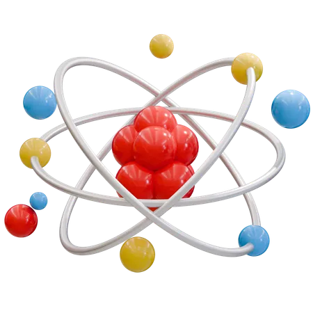 Atomic Structure in Science Education  3D Icon