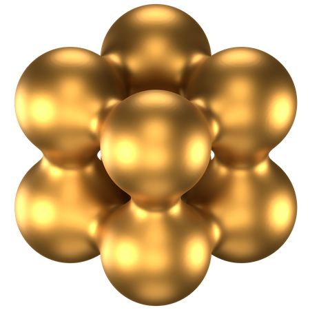 Forma abstracta del átomo  3D Icon