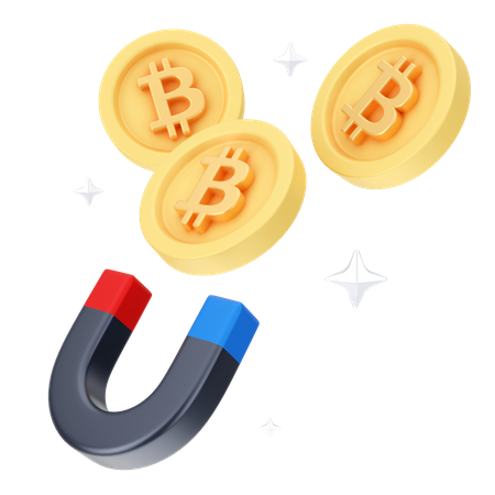 Atração bitcoin  3D Icon
