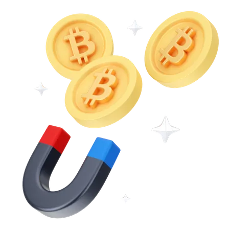 Atração bitcoin  3D Icon