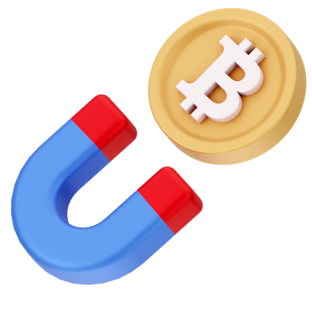 Atracción de bitcoin  3D Icon