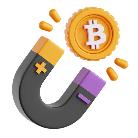 Atracción bitcoin  3D Icon