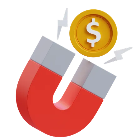 Atracción de dinero  3D Icon