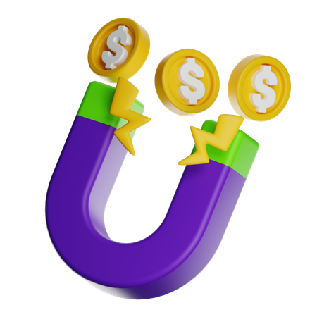 Atracción de dinero  3D Icon
