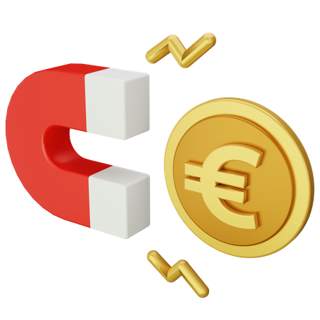 Atracción de dinero  3D Icon