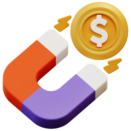 Atracción de dinero  3D Icon