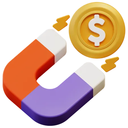 Atracción de dinero  3D Icon