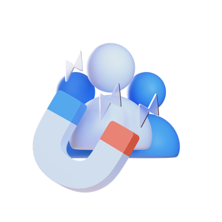 Atracción de usuarios  3D Icon