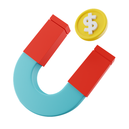 Atracting Money  3D Icon