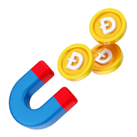 Atraer dogecoin  3D Icon