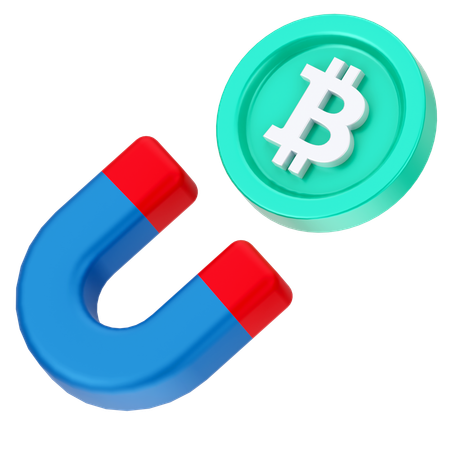 Atrair bitcoin  3D Icon