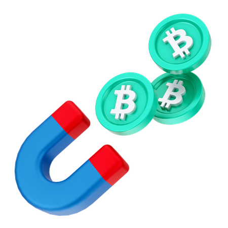 Atrair bitcoin  3D Icon