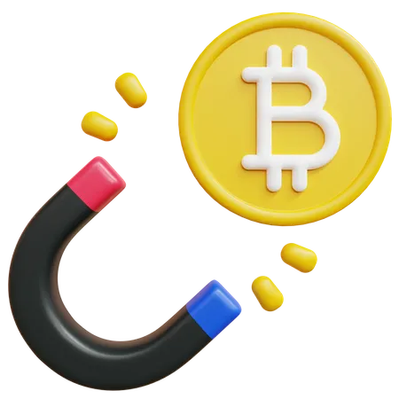 Atrair bitcoin  3D Icon