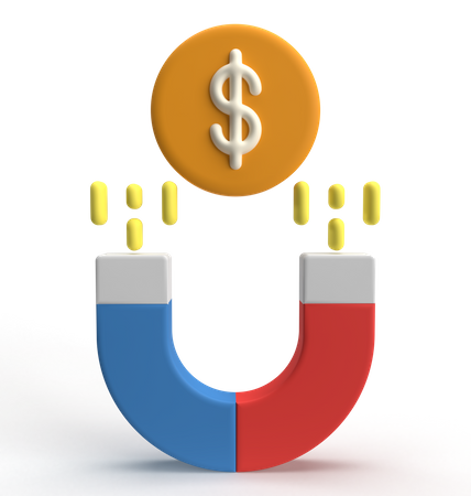 Atrair dinheiro  3D Icon