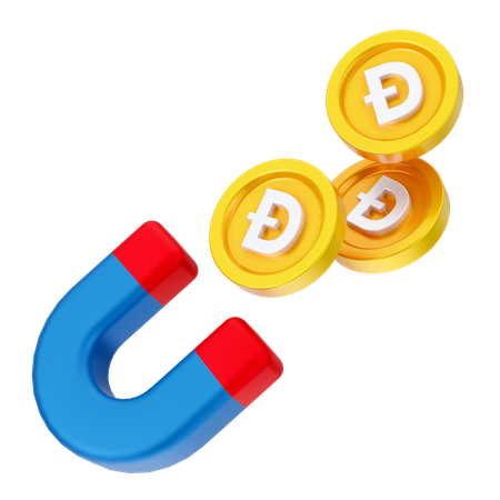 Atrair dogecoin  3D Icon