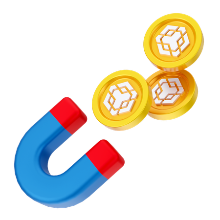 Atrair moeda binance  3D Icon