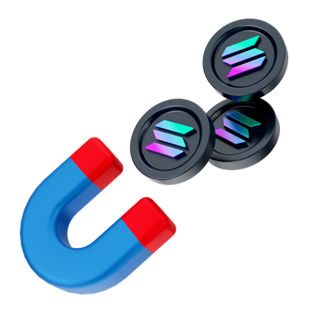 Atrair moeda solana  3D Icon
