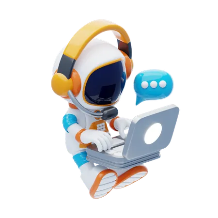 Atronaut Communication  3D Icon