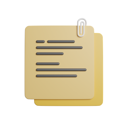 Attach Document  3D Icon